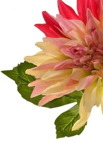Művirág Dahlia rózsaszín-sárga, 68 cm