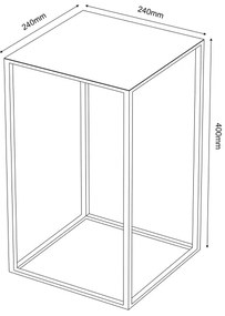 Virágállvány 40x24 cm fekete