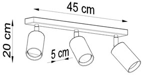 Sollux SL.0703 - spotlámpa BERGE 3xGU10/40W/230V