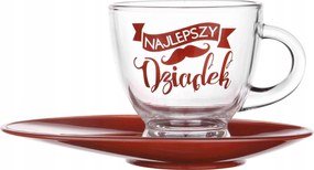 Csésze Alátéttel Bögre Ajándék Nagyapa Napjára