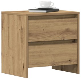 Éjjeli asztal 2 db Kézműves tölgy 45x34x44,5 cm Műanyag