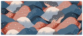 Kép - Japán hullámok (120x50 cm)