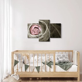 Kép - Absztrakt rózsa világos rózsaszín (90x60 cm)