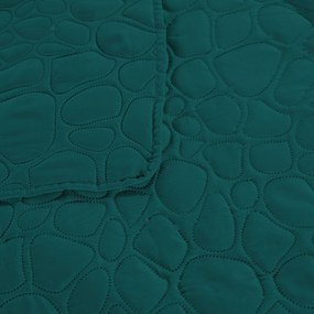 Türkiz ágytakaró STONE mintával Méret: 200 x 220 cm
