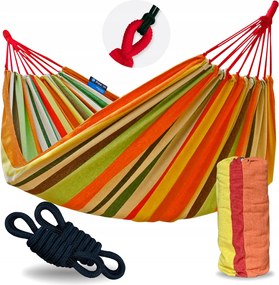 Kerti függőágy 2os Singa 220x160 narancssárga Potenza huzattal