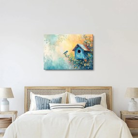 Kép - Madárház, akvarell (70x50 cm)