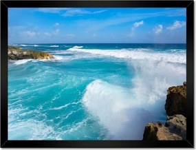 Poszterek keretben 40x30 Nyugtalan tenger Hullámok