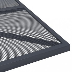vidaXL 3 részes antracitszürke acél kerti étkezőgarnitúra