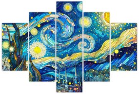 Kép – Csillagos éjszaka mozaikja (150x105 cm)