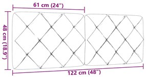 sötétszürke szövet fejtámla párna 120 cm