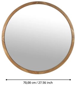Eglo 425038 - BANI falitükör, 70 cm átmérő, barna