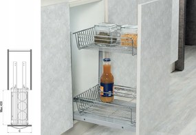 Cargo szekrényhez 35 Króm 2 szintes vezetősín Grass Starax S-2171-C