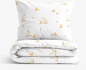 Goldea húsvéti pamut ágyneműhuzat - kacsák 140 x 200 és 70 x 90 cm