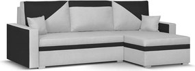 ASTRA1 Kinyitható sarokkanapé Ezüst/fekete