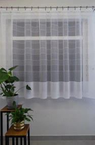 Mg Függöny jacquard 651/353 Fehér 250x160cm Kész M Szalaggal