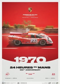 Művészeti nyomat Porsche 917 KH - 24h Le Mans - 100th Anniversary - 1970, Automobilist