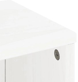 4 db fehér tömörfa fenyőfa oldalsó szekrény ODDA 40x24x79 cm