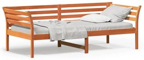 kanapéágy ágy matrac viaszbarna 100x200 cm tömör fa fenyőfa