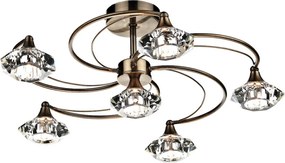 Dar Lighting LUTHER LUT0675 Plafonlámpa 6x40W/G9