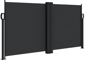 vidaXL fekete behúzható oldalsó napellenző 120 x 1200 cm