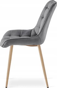 Szürke étkezőszék BERA bársony