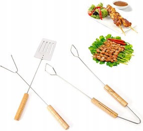 Grill szett 3az1ben – spatula, fogó, Bbq nyárs