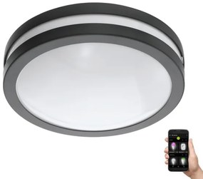 Eglo 33571 - LOCANA-C LED 14W 230V IP44 fürdőszobai dimmelhető lámpa fekete