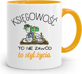 Sárga Bögre Ajándék Könyvelőnek, fényképes nyomattal