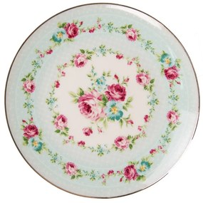 Vintage rózsa virág mintás porcelán desszertes tányér Ø 20 CM