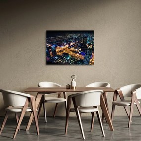 Éjszakai város képe (üvegen) (70x50 cm)