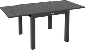 Outsunny Kert Asztal 6 Főnek - Bővíthető Terasz Asztal 70 kg Teherbírással - Alumínium Szürke 81/162 x 80 x 75 cm | Aosom
