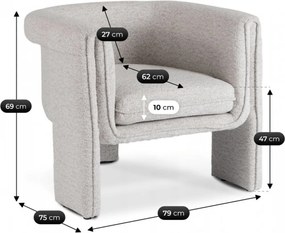 Fotel szürke színben. GALA