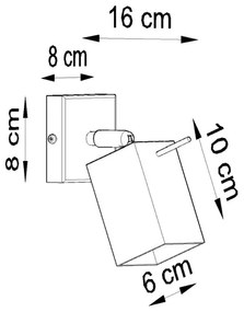 Sollux SL.0455 - MERIDA 1xGU10/40W/230V fali spotlámpa, szürke