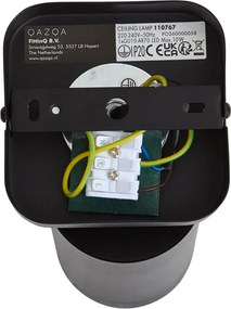 Modern mennyezeti lámpa fekete GU10 70mm - Jeana Luxe