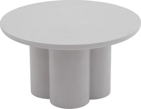 Cylindus kerek dohányzóasztal 80 cm - világosszürke