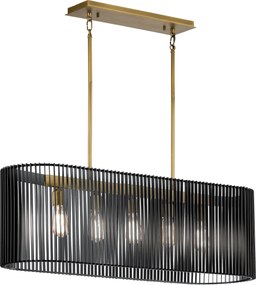 Quintiesse modern skandináv függeszték linara fekete sárgaréz elsqn-linara-isle-bk