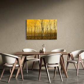 Egy erdő naplementekor képe (90x60 cm)