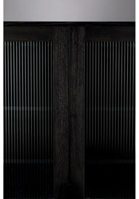 Fekete tölgyfa bortartó szekrény, palackok száma 20, 89x181 cm Travis – Zuiver