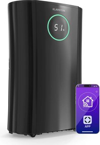 Klarstein DryFy ProConnect 24 párátlanító, 24 l/nap, 30 m², WiFi, App, LED kijelző, 24-órás időzítő