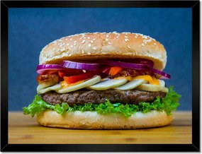 Poszterek keretben 40x30 Hamburger zöldségekkel