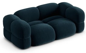 Sötétkék bársony kanapé 210 cm Loretto – Cosmopolitan Design
