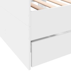 fehér kanapéágy fiókkal matrac nélkül 75x190 cm