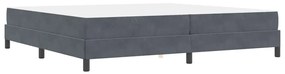 Boxspring ágy matraccal Sötétszürke 200 x 200 cm Bársony