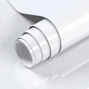 Öntapadós Tapéta Fehér Fényes Falikép Bútor 60cm x 10m