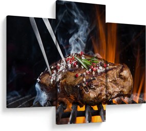 Egy sült steak képe (90x60 cm)