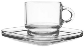 Orion Cozy üvegcsésze szett alátéttel, 6 db, 0,091ml, 91 ml