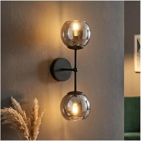 Brilagi - DIOR fali lámpa 2xE27/60W/230V fekete/füstszürke