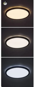Rabalux 71098 - LED Mennyezeti lámpa GONZALO LED/36W/230V átm. 50 cm fekete