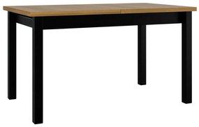 Asztal Victorville 359Fekete, Grandson tölgy, 76x80x140cm, Hosszabbíthatóság, Laminált forgácslap, Fa