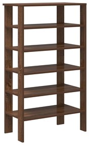 barna tölgy színű szerelt fa cipőtartó 61x32x105 cm